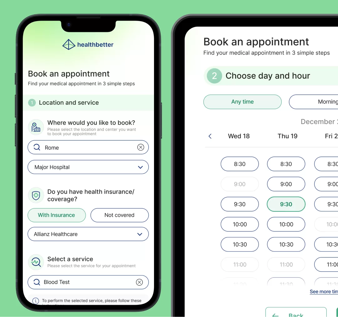 Healthcare Web Application UXUI Design example